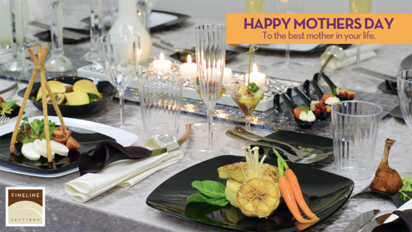 celebrate mothers day with upscale premium disposable party plates and tumblers