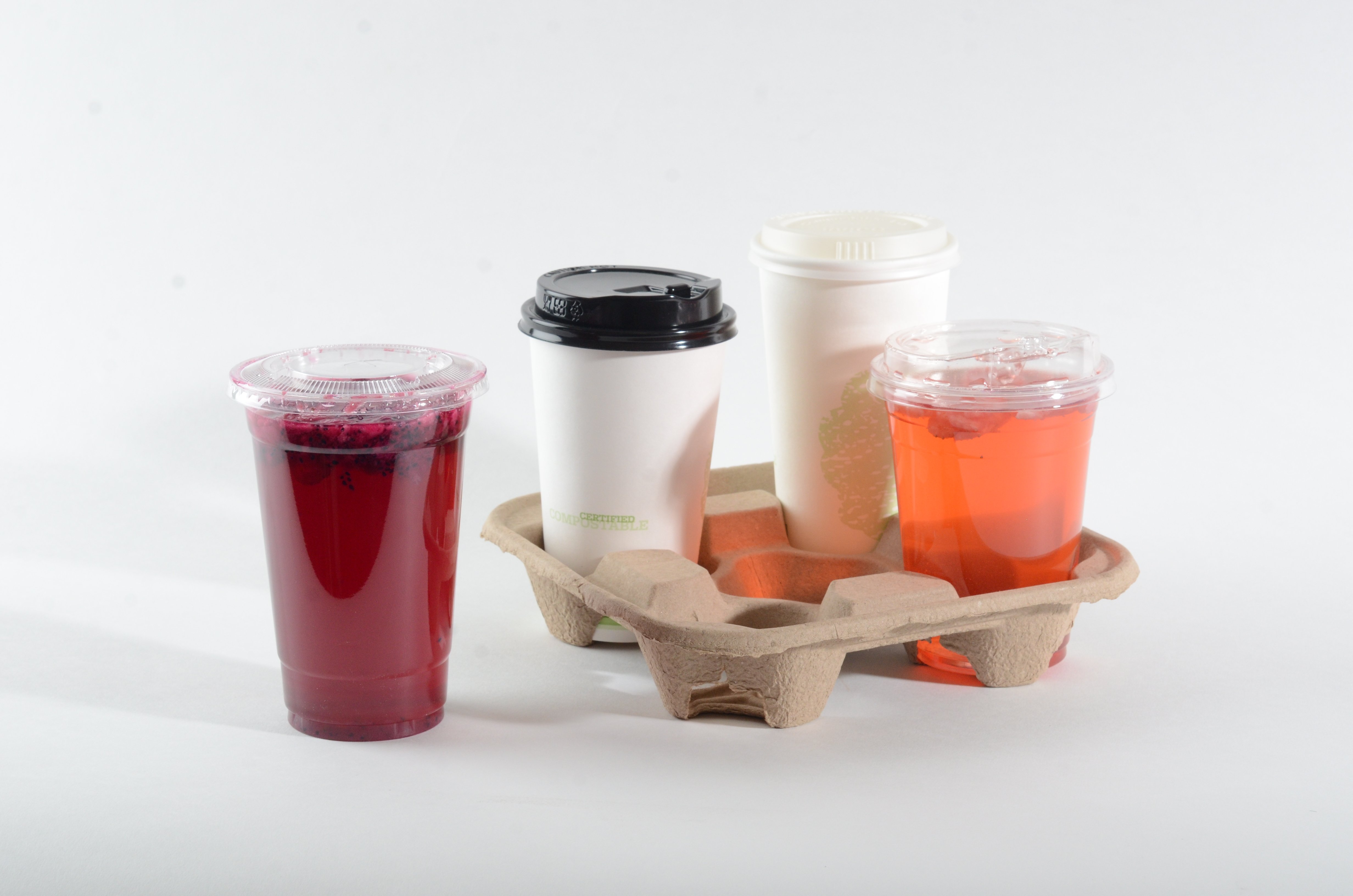 Compostable Cup Tray Holders by Fineline Settings
