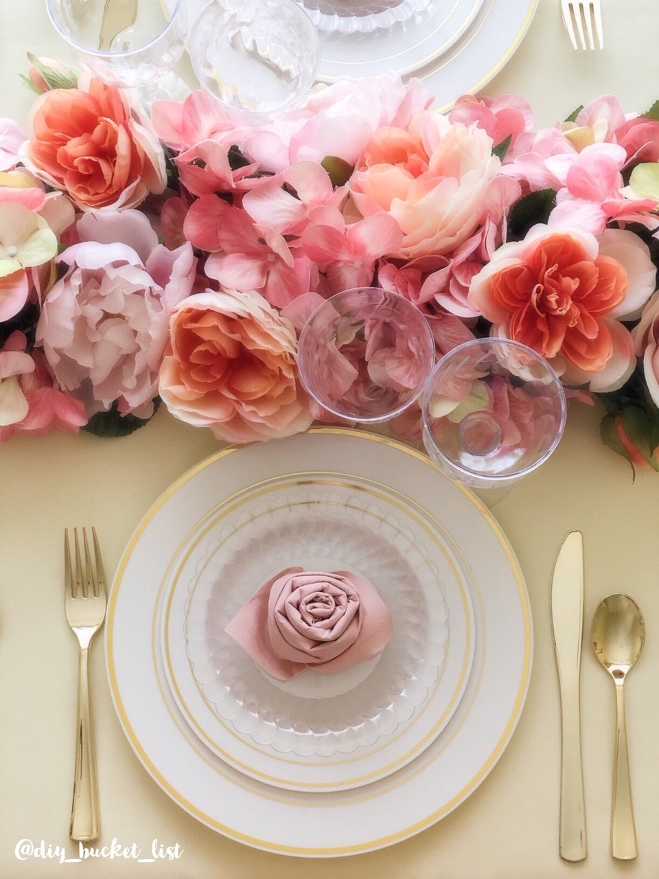 Spring table setting using Fineline Settings product line